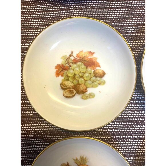 Vintage Haaman Israel Fruit Motif Porcelain Plates Set Of 4 - Picture 2 of 6